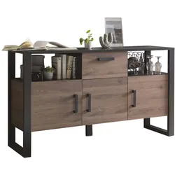 Sideboard Nordi - Okapi Nuss / Schwarz