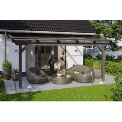 SKANHOLZ Terrassenüberdachung »Ancona«, Breite: 541 cm, Dach: Polycarbonat (PC), schiefer - grau