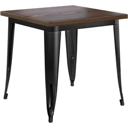 Tolix Tisch | Schwarz | B:T:H 60 x 60 x 78 cm | Industrie Tisch, Retrotisch, Industrial Tisch
