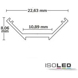 Fiai IsoLED LED Eckprofil CORNER10 SLIM, Aluminium eloxiert, 200cm