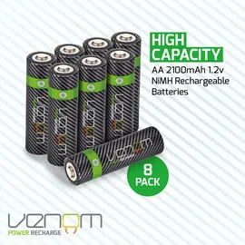 Venom Wiederaufladbare AA 2100 mAh 8 St.