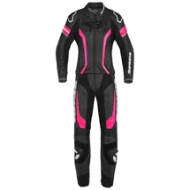 Spidi Laser Touring 2-Teiler Damen Motorrad Lederkombi schwarz-pink, Größe 38