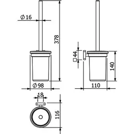 Kludi WC-Bürstengarnitur VELA S Weiß 1