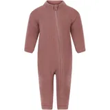Mikk-line WALKOVERALL 104 Burlwood | Wollwalk Overall für Baby und Kleinkind | Schlafanzug Aus Wolle | 95% Wolle - 100% Mulesingfrei Merinowolle | Ohne Füße - 104