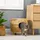 PawHut Katzen-Zubehör natur Edelstahl B/H/L: ca. 43x44x42 cm - Grau, Hellbraun, Natur