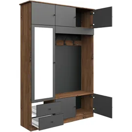 borchardt Möbel Kompakta Garderobenschrank 140 x 36 x 202 grau