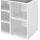 [en.casa] Ymir 103 x 48 x 30 cm mit Sitzbank / weiß grau