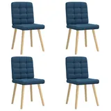 vidaXL Esszimmerstühle 4 Stk. Blau Stoff