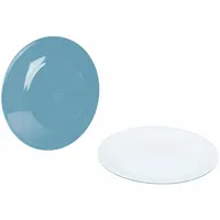 Bo-Camp Essteller zweifarbig 4 Stück blau/weiß