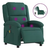 vidaXL Massagesessel Elektrisch 86,5 x 99,5 x 0 cm Dunkelgrün mit Fernbedienung