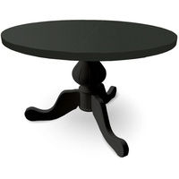 Runder Ausziehbarer Tisch für Esszimmer, CARO - Glamour/Modern Still, Durchmesser: 100 / 140 cm, Farbe: Schwarz