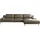 Designwerk Ecksofa DESIGNWERK "Forma L-Form, zeitloses Designsofa mit aktuellem Fuß", braun (mud), B:344cm T:162cm, Leder;Struktur 98% Polyester, 2% Acryl, Sofas, Ecksofa, in hochwertiger Verarbeitung & tollem Sitzkomfort