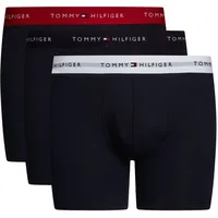 Tommy Hilfiger 3P BOXER BRIEF WB Schwarz/Rot Baumwolle, Large