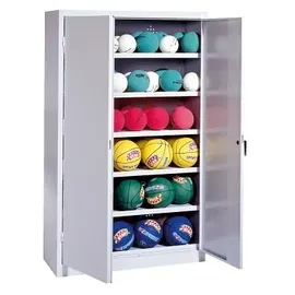 C+P Ballschrank mit Vollblech-Flügeltüren (Typ 3), HxBxT 195x93x50 cm, Verkehrsgelb (RAL 1023), Anthrazit (RAL 7021), Gleichschließung