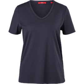 s.Oliver T-Shirt mit umgenähtem Saum, blau