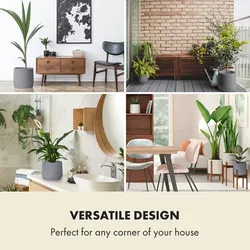Heusden Blumentopf Polystone pflanzenfreundlich handgemachtMittelgrau
