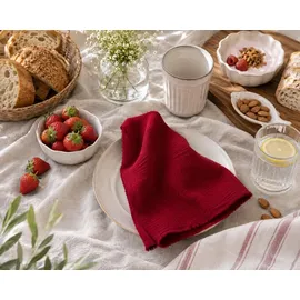 ib laursen Stoffserviette doppelt gewebt Rot 40x40 cm