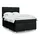 vidaXL Boxspringbett mit Matratze Schwarz 140x200 cm Stoff