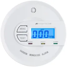 VisorTech Kohlenmonoxid-Melder mit 10-Jahres-Sensor & Display Weiß 2