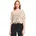 Lochstrick-Pullover mit U-Boot-Ausschnitt beige M