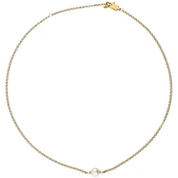 Collier VIVANCE "Perle", gold (goldfarben), Halsketten, Damen, Edelstahl