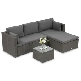 beautysofa SEVILLA Loungeset dunkelgrau