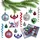 sarcia.eu Disney Stitch Angel Set Christbaumkugeln, UNZERBRECHLICHE Christbaumkugeln, Kunststoffdekorationen, Set 25 Stück(E)