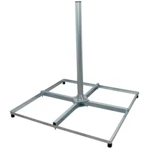 Premium X PremiumX Balkonständer PROFI 4x 50x50cm Stahl 1m Mast 60mm SAT Flachdach-Ständer Halterung für Satelliten-Schüssel