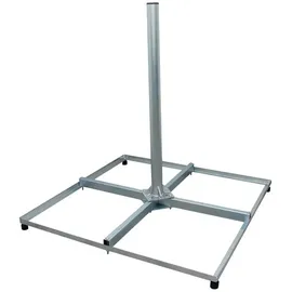 Premium X PremiumX Balkonständer PROFI 4x 50x50cm Stahl 1m Mast 60mm SAT Flachdach-Ständer Halterung für Satelliten-Schüssel