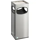 Proregal Kombiascher 4-Fach-Einwurf | 28,4 Liter, HxBxT 66x25x25cm | Edelstahl Aschereinsatz Edelstahl | Mülleimer Aschenbecher Abfalleimer