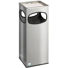 Proregal Kombiascher 4-Fach-Einwurf | 28,4 Liter, HxBxT 66x25x25cm | Edelstahl Aschereinsatz Edelstahl | Mülleimer Aschenbecher Abfalleimer