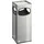 Proregal Kombiascher 4-Fach-Einwurf | 28,4 Liter, HxBxT 66x25x25cm | Edelstahl Aschereinsatz Edelstahl | Mülleimer Aschenbecher Abfalleimer