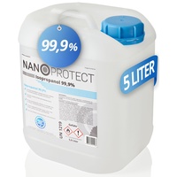 Nanoprotect Isopropanol 99,9% | 5 Liter Reiniger | Hochprozentiger Isopropylalkohol | IPA Reinigungsalkohol für Haushalt und Elektronik | Made in Germany