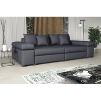 Fun Möbel Big-Sofa »Big Sofa Couchgarnitur PORTER Megasofa in Stoff oder Kunstleder«, inkl. Zierkissen grau
