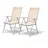 Mojawo Garten Klappstuhl 54 x 64 x 106 cm silbergrau/beige 2 St.
