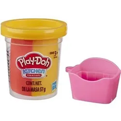 HASBRO E7474EU4 Play-Doh Mini Knetküche Set - Einzeldose mit zweifarbiger Play-Doh Knete und Förmchen, sortiert