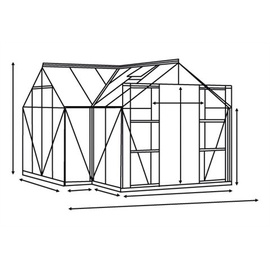 Vitavia Sirius Alu schwarz ESG 3 mm 13 m2