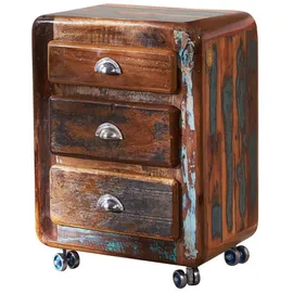 MASSIVMOEBEL24.DE Altholz Rollcontainer 55x38x70 mehrfarbig