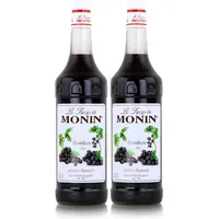 Monin Sirup Brombeere 1L - Cocktails Milchshakes Kaffeesirup (2er Pack)
