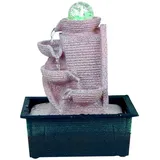 Mojawo Wasserspiel Zimmerbrunnen mit Pumpe H27cm LED Beleuchtung Modell 5