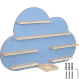 Tectake Kinderregal MyLittleStory Cloud 76 x 15,5 x 50 cm Kiefer blau
