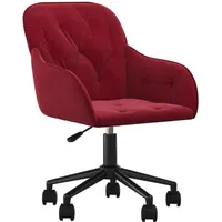 VidaXL Bürostuhl Drehbar Weinrot Samt