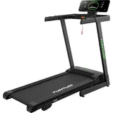 Tunturi Cardio Fit T30 Laufband - Walking Pad - 23 Programme - Klappbar - Kompakt - 0,8 bis 14,0 km/h - Fitnessgerät für Zuhause - Schwarz