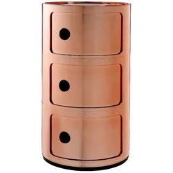 Kartell Componibili 3 Elemente Container kupfer metallic