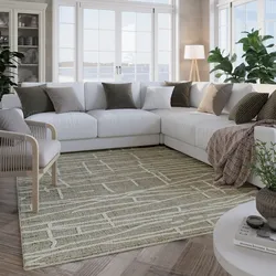 Teppich WECON HOME "Hamptons TWENTYFIVE", grau (taupe), B:70cm H:6mm L:140cm, Polyester, Teppiche, Kurzflor, Wohnzimmer, Schlafzimmer, elegant, robust, abstraktes Design