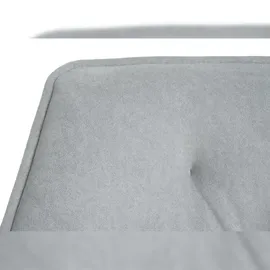 Mendler 2er-Set Esszimmerstuhl HWC-L80, Küchenstuhl Polsterstuhl Stuhl mit Armlehne, drehbar, Metall Stoff/Textil ~ hellgrau