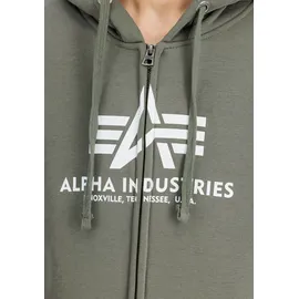 Alpha Industries Basic Zip Hoodie Herren Schwarz Olive XXL