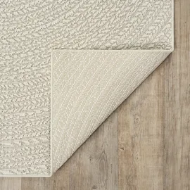 The CarPET Teppich THE CARPET "Kansas", beige (creme), H:1mm Ø:80cm, Polypropylen, Teppiche, Teppich, moderner robuster In und Outdoor Teppich Jute Look