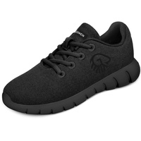 GIESSWEIN Herren Woll-Sneaker Merino Runners, Schwarz, 44 EU - 44 EU