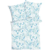 KAEPPEL Island Floral Blau 155 x 220 cm + 80 x 80 cm